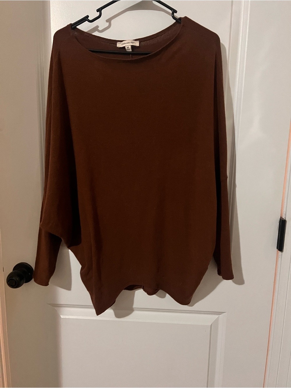 Francesca’s Brown Dolman Style Women’s Sweater